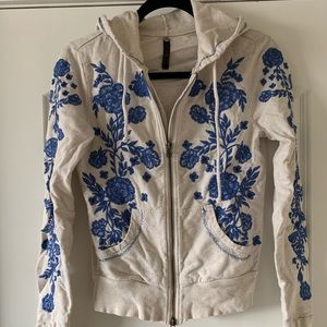 Free People Embroidered Hoodie